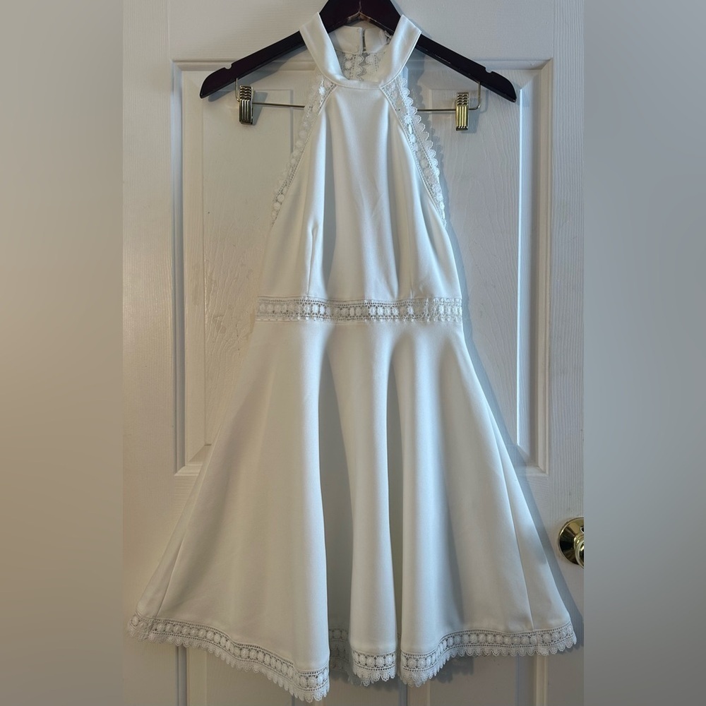 PETAL + PUP 4 Graduation Resort Romantic Feminine Vacation Halter Skater Dress